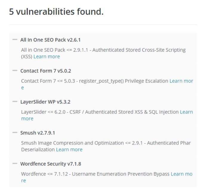 wordpress maintenance vulnerability patching service plan to be PCI Compliant