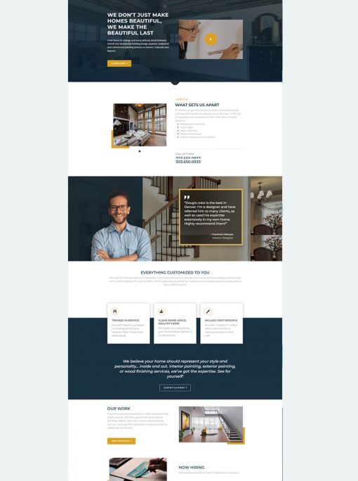 Painting Website Homepage - Mockup Design